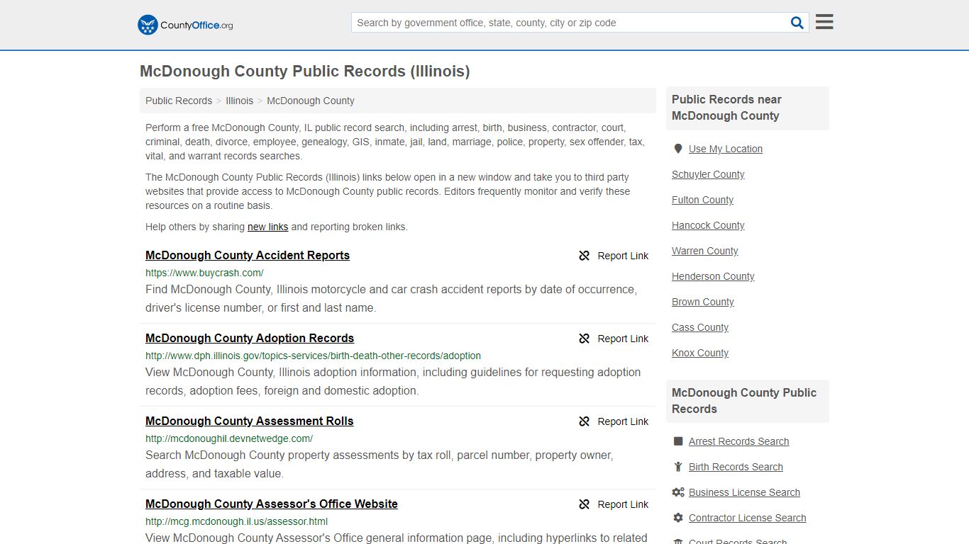 Public Records - McDonough County, IL (Business, Criminal ...
