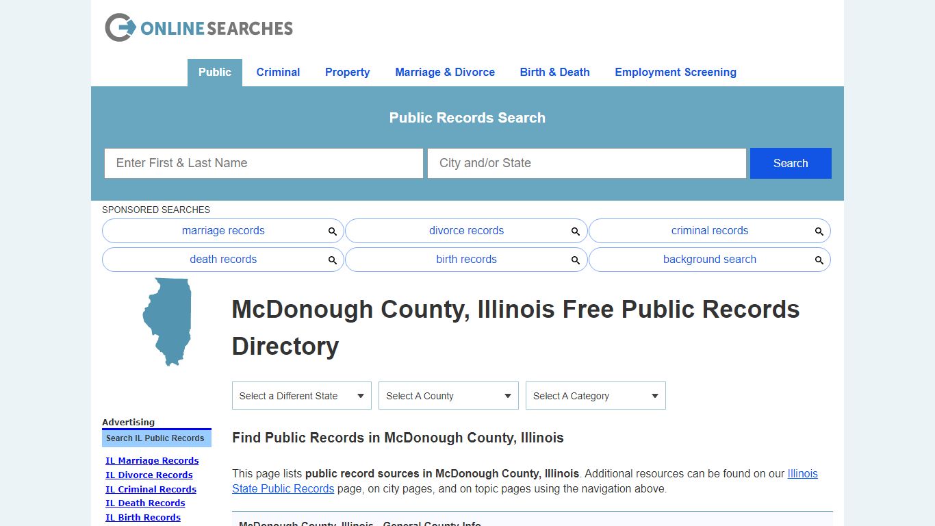 McDonough County, Illinois Public Records Directory